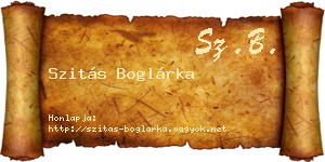 Szitás Boglárka névjegykártya
