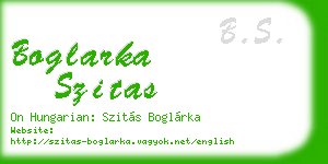 boglarka szitas business card