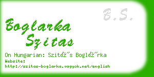 boglarka szitas business card